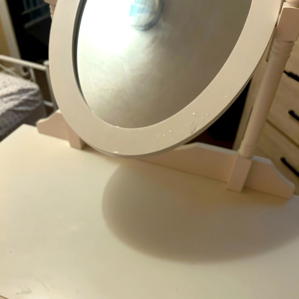 White vanity chair included